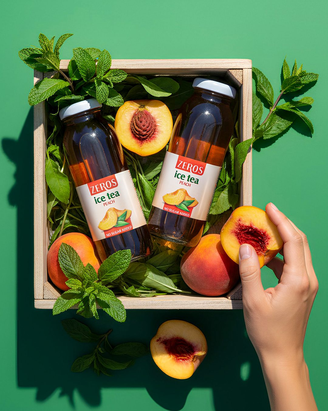 ZEROS Ice Tea Peach background
